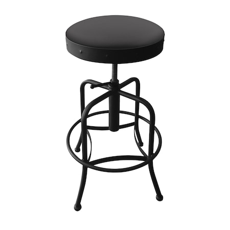Holland Bar Stool Co Adjustable Stool, Black Wrinkle, Canter Storm Seat 910BW004